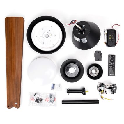 Aigostar - Ventilador de techo LED regulable LED/24W/230V 2700-6500K 132cm + control remoto