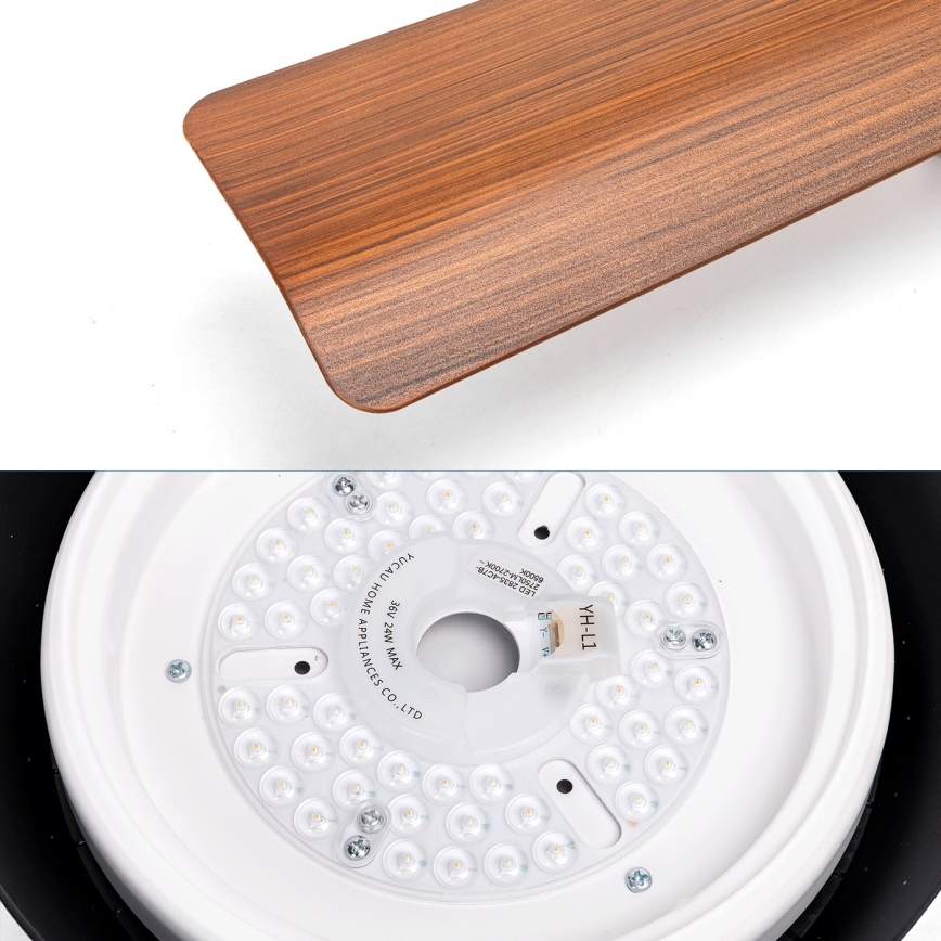 Aigostar - Ventilador de techo LED regulable LED/24W/230V 2700-6500K 132cm + control remoto