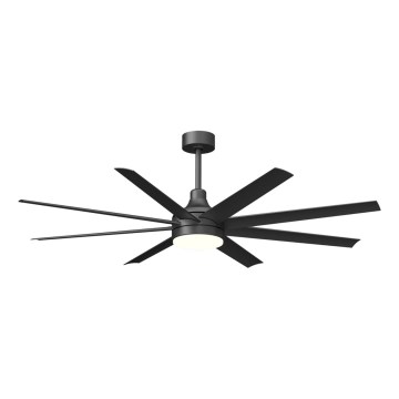 Aigostar - Ventilador de techo LED regulable LED/24W/230V 2700-6500K 165cm negro + control remoto