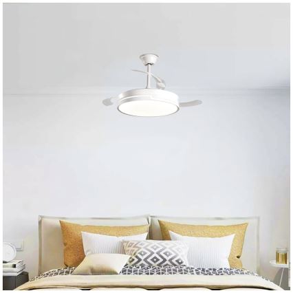 Aigostar - Ventilador de techo LED regulable LED/36W/230V 2700-6500K diá. 107 cm + control remoto blanco