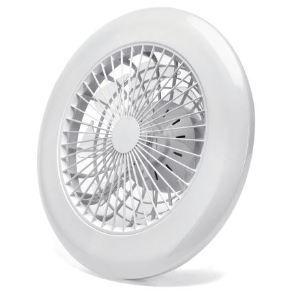 Aigostar - Ventilador de techo LED regulable LED/40W/230V 2700-6500K diá. 49 cm + control remoto blanco