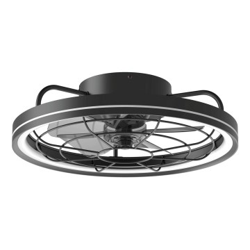 Aigostar - Ventilador de techo LED regulable LED/40W/230V 2700-6500K diá. 48 cm + control remoto negro