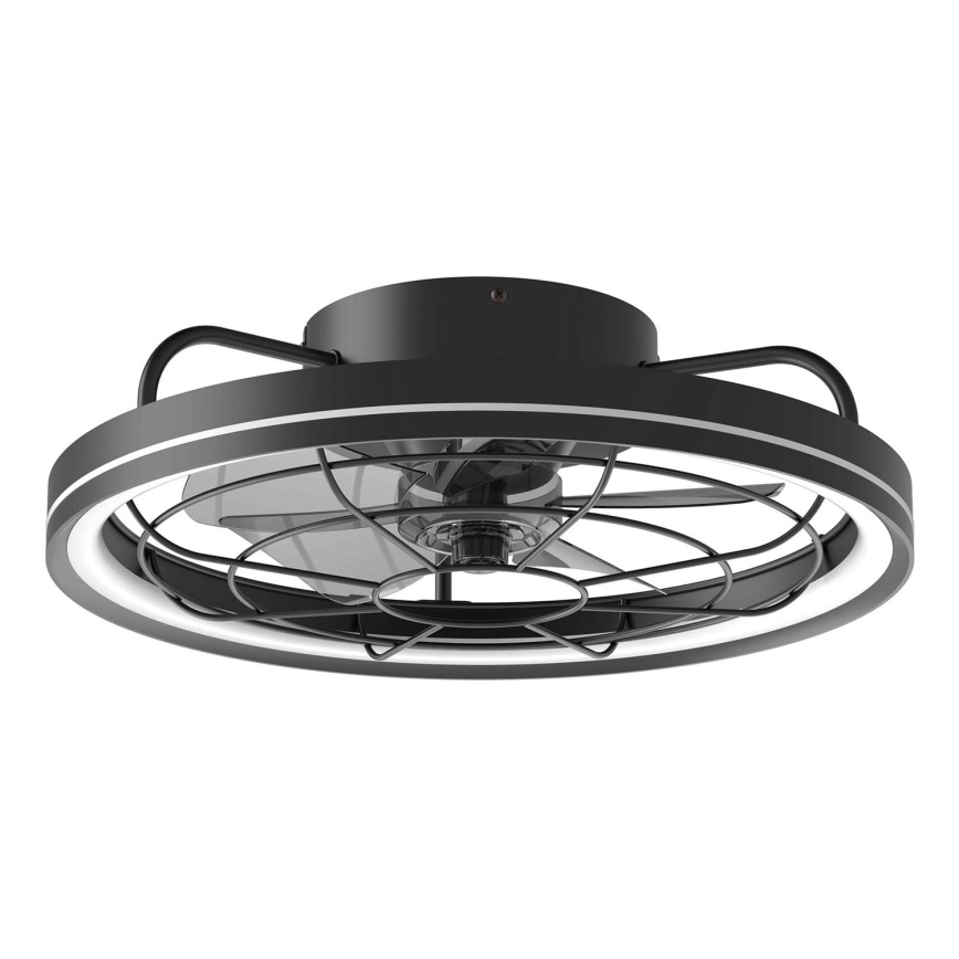 Aigostar - Ventilador de techo LED regulable LED/40W/230V 2700-6500K diá. 48 cm + control remoto negro