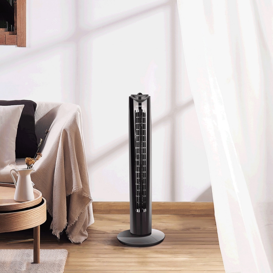 Aigostar - Ventilador de torre 45W/230V negro