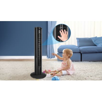 Aigostar - Ventilador de torre 45W/230V negro