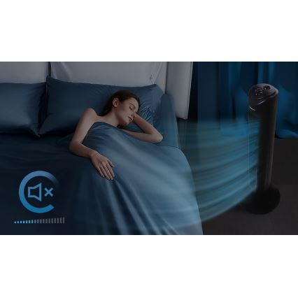 Aigostar - Ventilador de torre 45W/230V negro