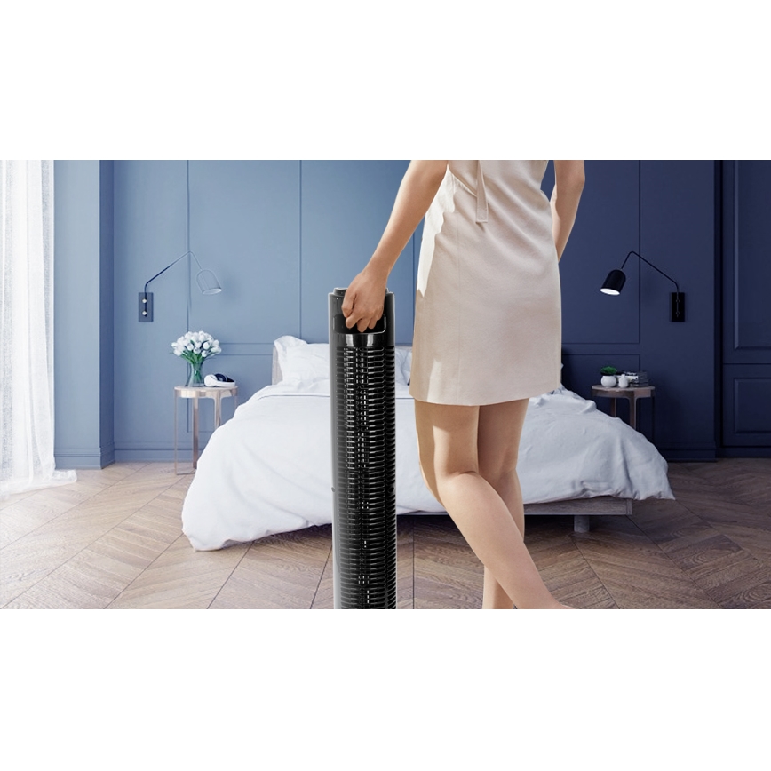 Aigostar - Ventilador de torre 45W/230V negro