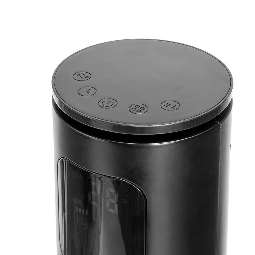 Aigostar - Ventilador de torre 50W/230V negro Wi-Fi + control remoto