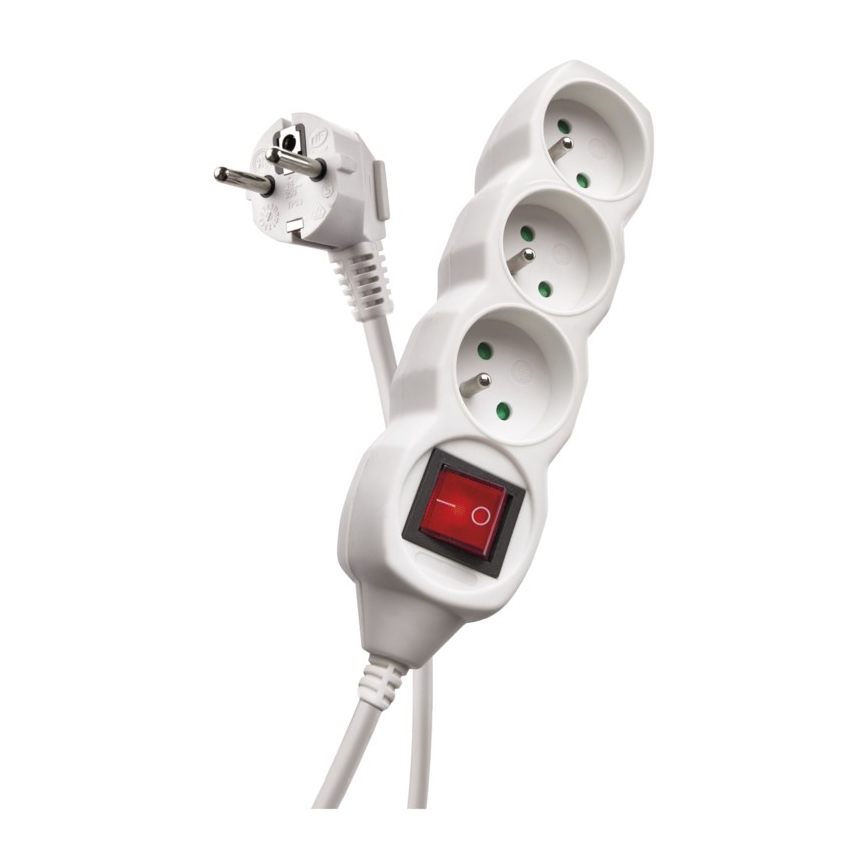 Alargador con interruptor 3Z 3m