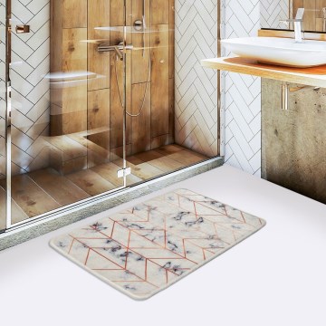 Alfombra de baño MOREA 40x60 cm beige