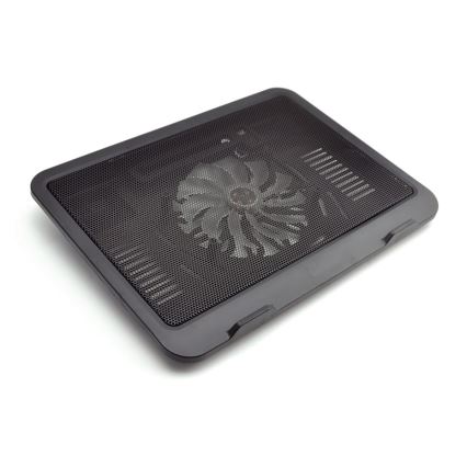 Almohadilla de refrigeración para portátil 1x ventilador 1xUSB negro