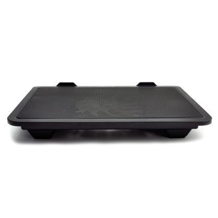 Almohadilla de refrigeración para portátil 1x ventilador 1xUSB negro