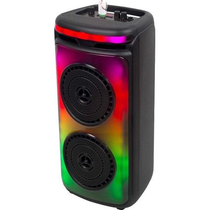 Altavoz LED RGB recargable con un micrófono 400W/2400 mAh + control remoto