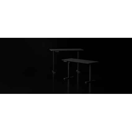 Altura ajustable mesa LEVANO 120x60 cm negro