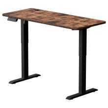 Altura ajustable mesa LEVANO 140x60 cm madera/negro