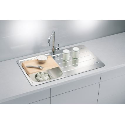 ALVEUS 1065560 - Fregadero de cocina LINE 86x50 cm acero mate/satén