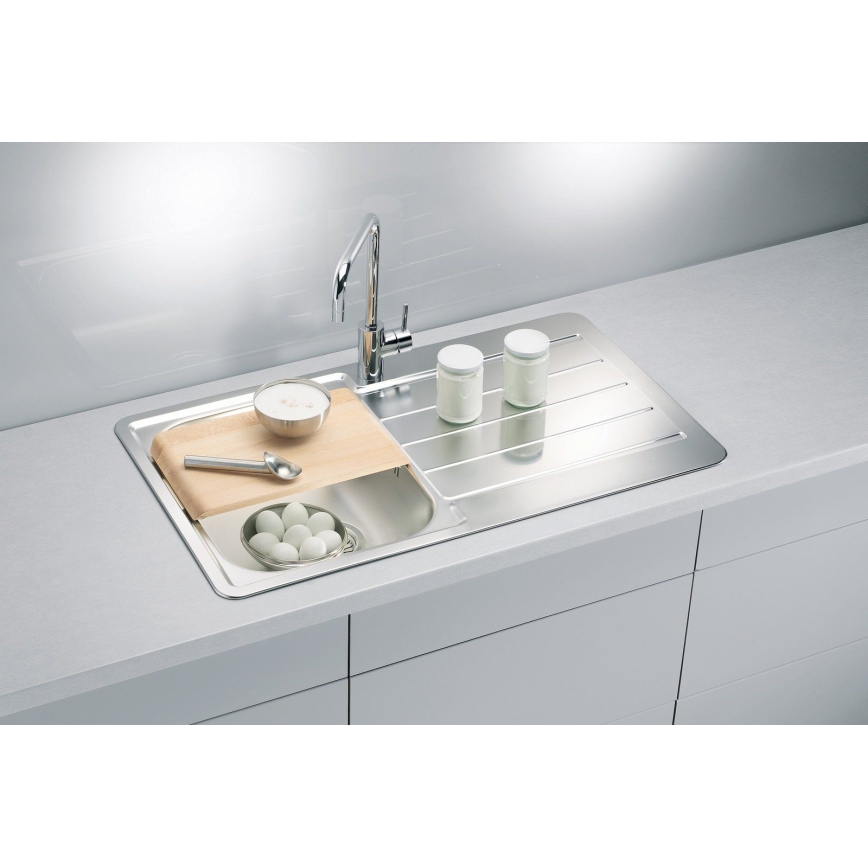 ALVEUS 1065560 - Fregadero de cocina LINE 86x50 cm acero mate/satén