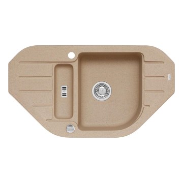 ALVEUS 1090939 - Fregadero de cocina NIAGARA 90x50 cm granito/beige