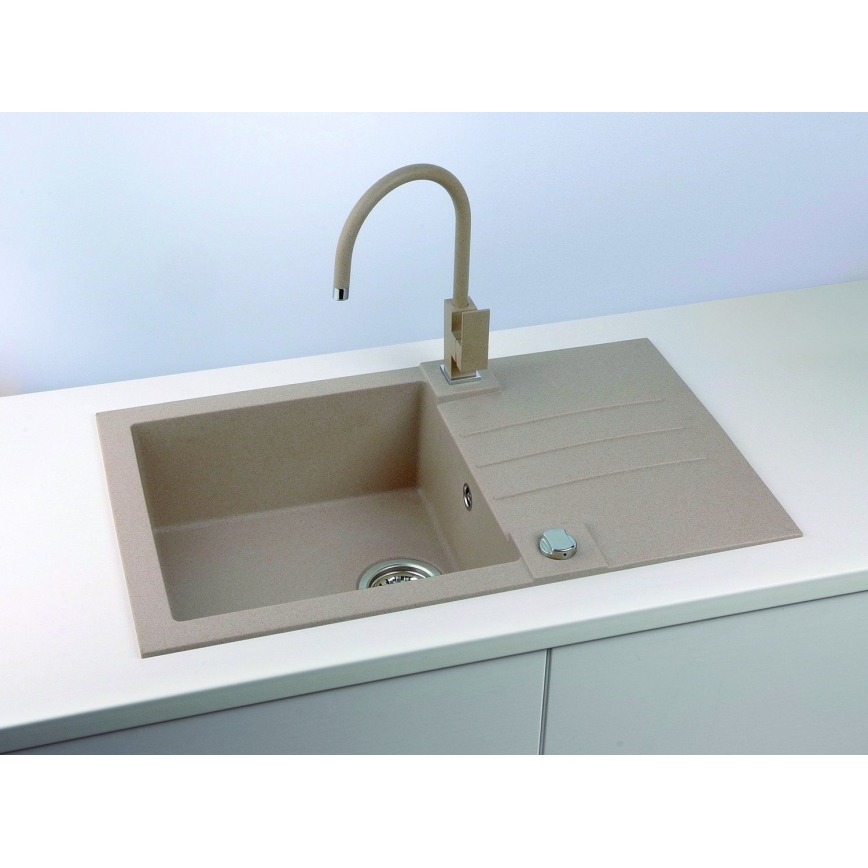 ALVEUS 1090946 - Fregadero de cocina ROCK 78x48 cm granito/beige