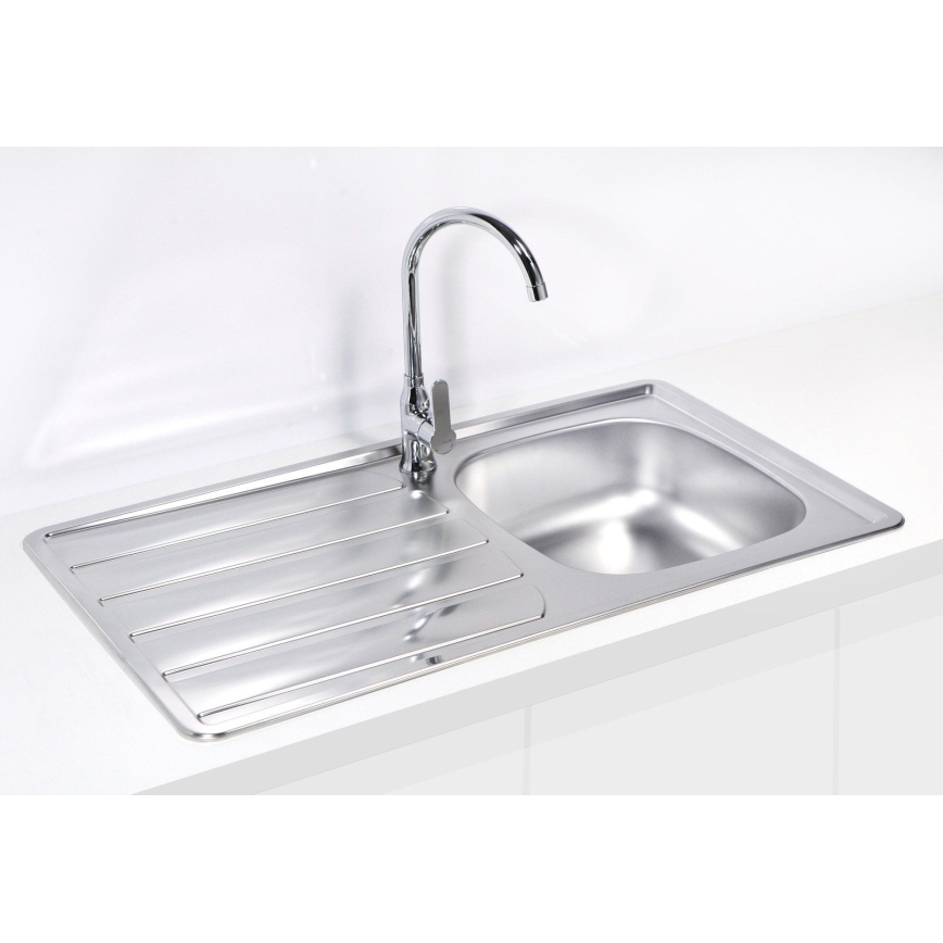 ALVEUS 1098938 - Fregadero de cocina ZOOM 79x50 cm satin, para montaje superior