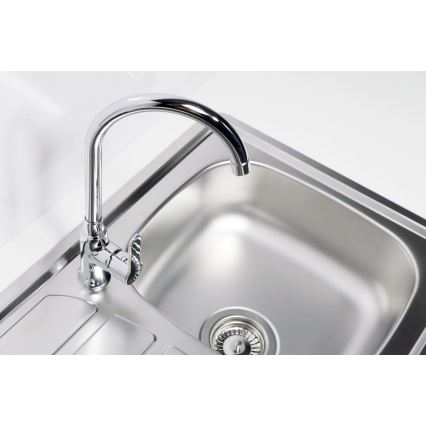 ALVEUS 1098938 - Fregadero de cocina ZOOM 79x50 cm satin, para montaje superior