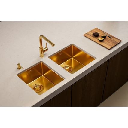 ALVEUS 1103381 - Fregadero de cocina QUADRIX 45x45 cm bronce monarca