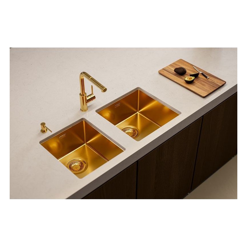 ALVEUS 1103381 - Fregadero de cocina QUADRIX 45x45 cm bronce monarca