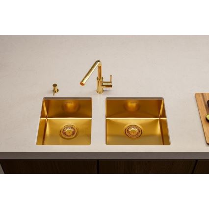 ALVEUS 1103381 - Fregadero de cocina QUADRIX 45x45 cm bronce monarca