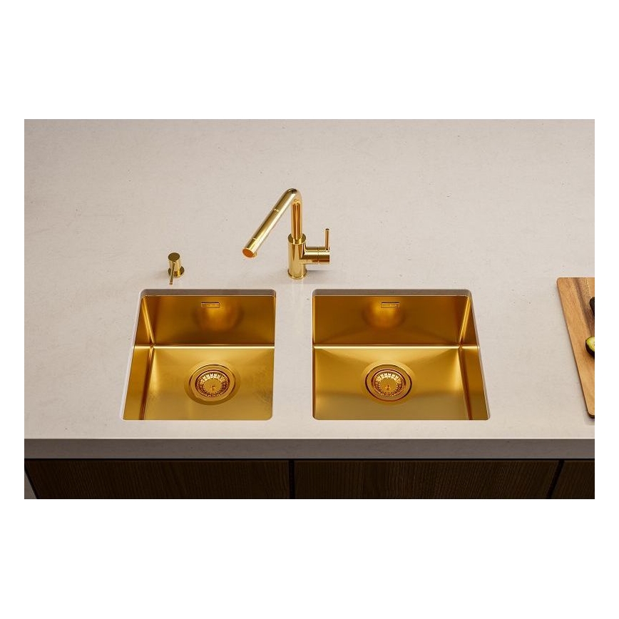 ALVEUS 1103381 - Fregadero de cocina QUADRIX 45x45 cm bronce monarca