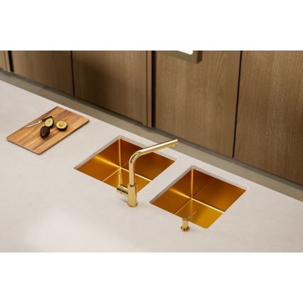 ALVEUS 1103381 - Fregadero de cocina QUADRIX 45x45 cm bronce monarca
