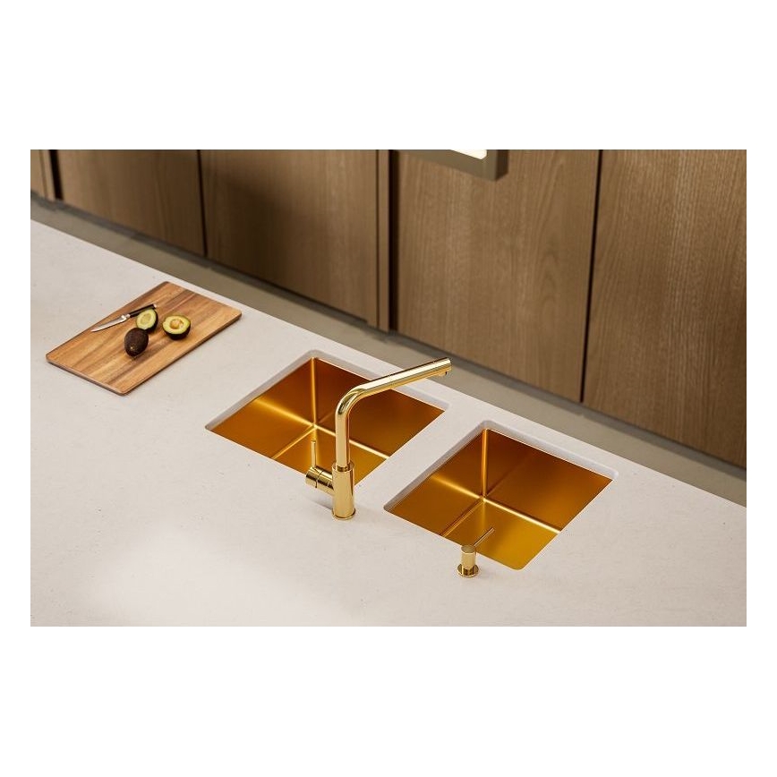 ALVEUS 1103381 - Fregadero de cocina QUADRIX 45x45 cm bronce monarca
