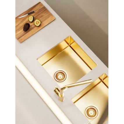 ALVEUS 1103381 - Fregadero de cocina QUADRIX 45x45 cm bronce monarca