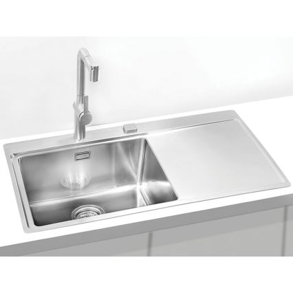 ALVEUS 1103652 - Fregadero de cocina PURE 86x52,5 cm satin, izquierda