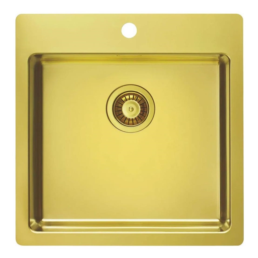ALVEUS 1106867 - Fregadero de cocina PURE 52,5x51,5 cm dorado monarca