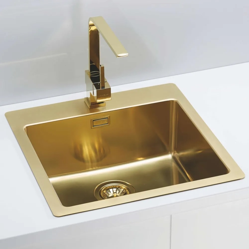 ALVEUS 1106867 - Fregadero de cocina PURE 52,5x51,5 cm dorado monarca