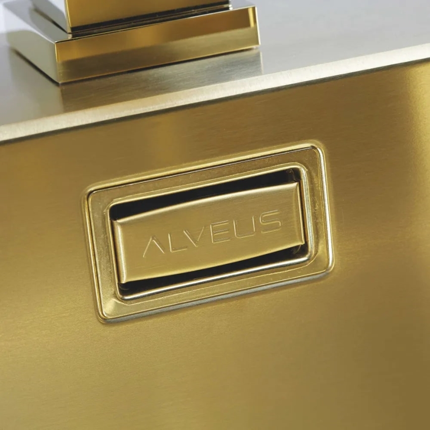 ALVEUS 1106867 - Fregadero de cocina PURE 52,5x51,5 cm dorado monarca