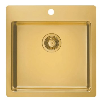 ALVEUS 1107052 - Fregadero de cocina PURE 52,5x51,5 cm acero inoxidable/bronce