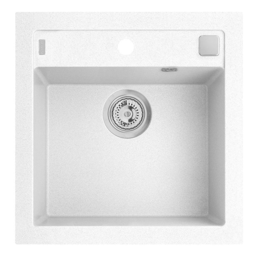 ALVEUS 1128395 - Fregadero de cocina FORMIC 52x51 cm granito/blanco