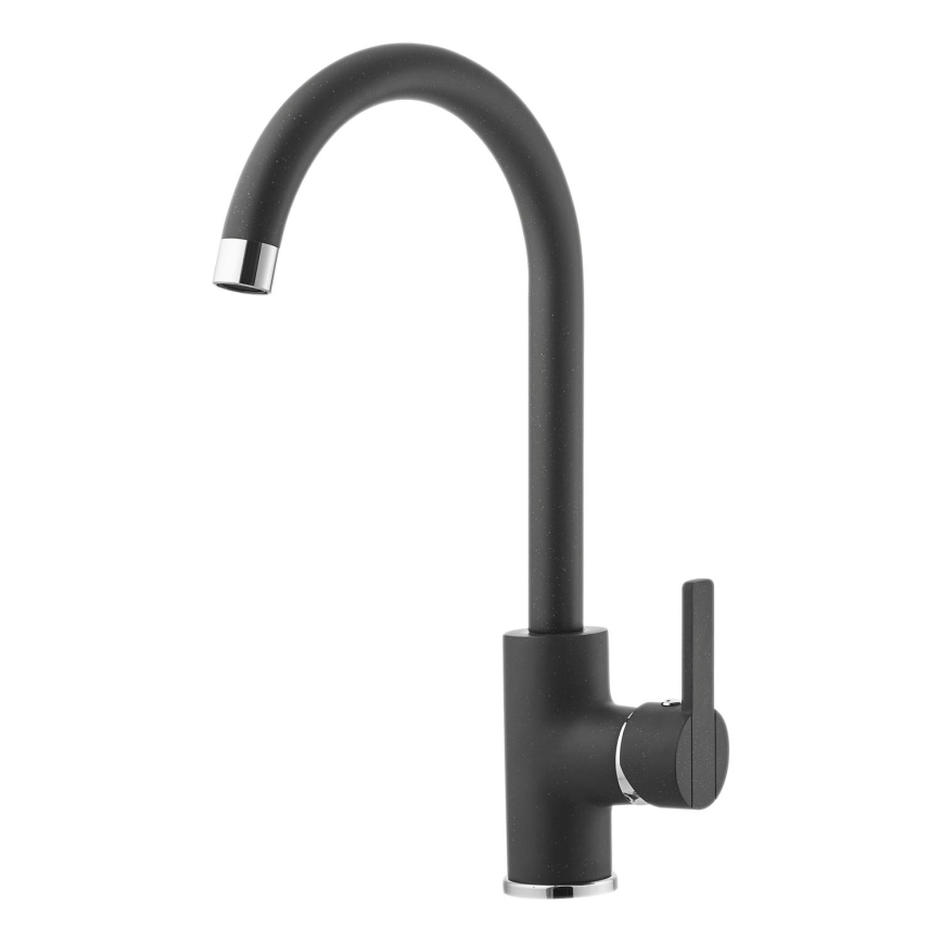 ALVEUS 1129052 - Grifo de fregadero TONIA 34 cm granito/negro