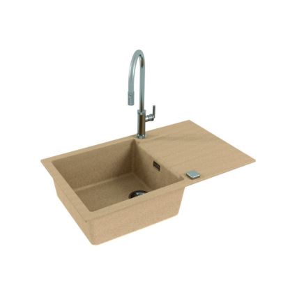 ALVEUS 1132029 - Fregadero de cocina CADIT 86x50 cm granito/beige
