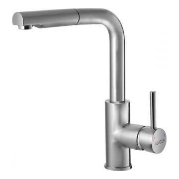 ALVEUS 1135366 - Grifo de fregadero con rociador extraíble SARA 29,7 cm acero inoxidable