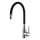 ALVEUS 1144427 - Grifo de fregadero con brazo flexible MINTAS 34 cm latón/cromo brillante/negro