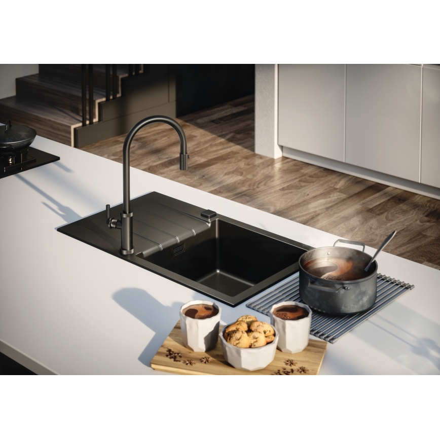 ALVEUS 1148159 - Fregadero de cocina CADIT 79x50 cm granito/negro