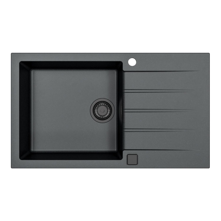 ALVEUS 1148160 - Fregadero de cocina CADIT 86x50 cm granito/negro