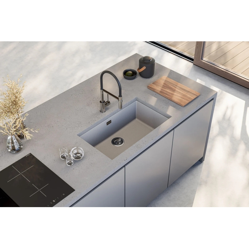 ALVEUS 1150058 - Fregadero de cocina OMNI 75x45 cm granito/blanco