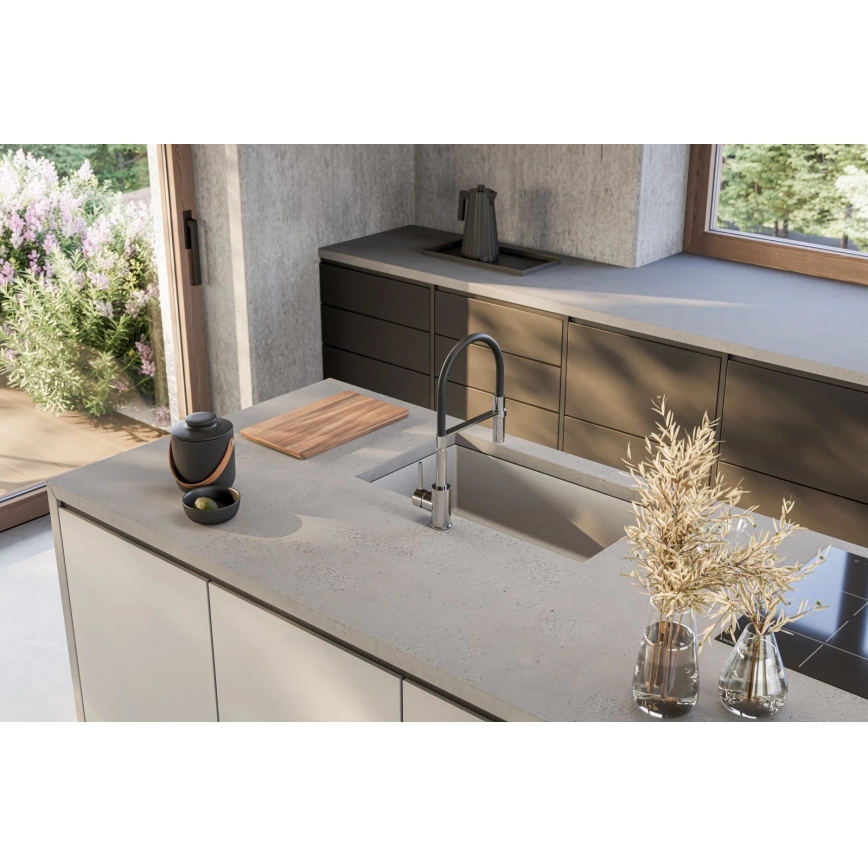 ALVEUS 1150058 - Fregadero de cocina OMNI 75x45 cm granito/blanco