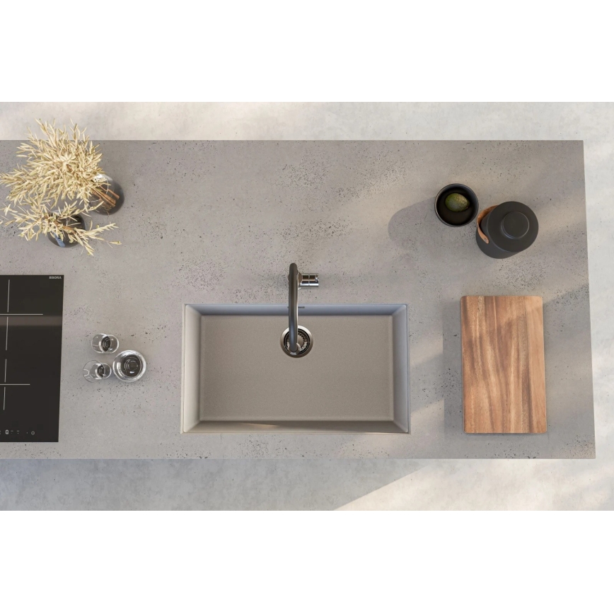 ALVEUS 1150058 - Fregadero de cocina OMNI 75x45 cm granito/blanco
