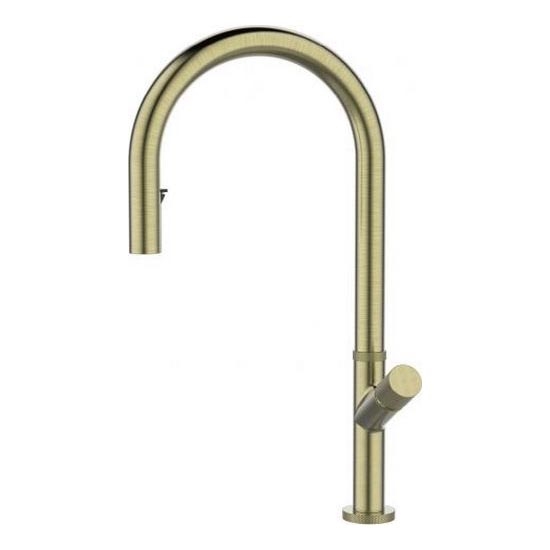 ALVEUS 1150776 - Grifo de fregadero SWAN 44,9 cm acero inoxidable/dorado