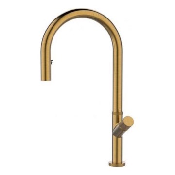 ALVEUS 1150779 - Grifo de fregadero SWAN 44,9 cm acero inoxidable/bronce