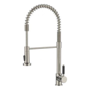 ALVEUS 1150886 - Grifo de fregadero con brazo flexible con ducha URBAN 47,1 cm acero inoxidable